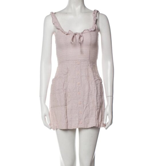 Reformation Dresses & Skirts - Light pink Reformation Linen A Line Dress -  Size 0 XS